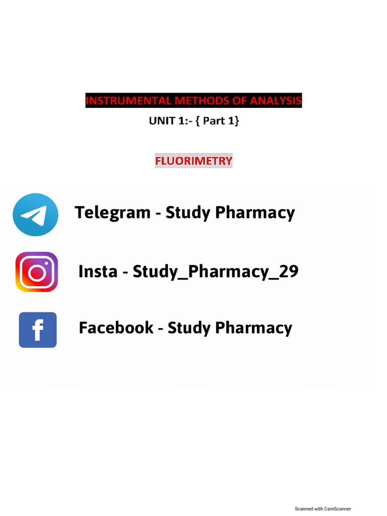 Instrumental Methods of Analysis Notes PDF