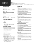 Iiith Student Resume