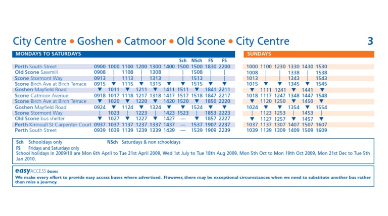 Perth to Scone Bus Timetable | PDF