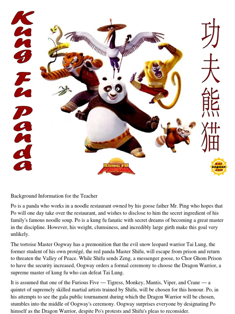 Kung - Fu - Panda - Craft - Activity - To Make The Scroll | PDF