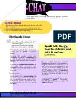Small Talk The Seattle Times Reading Comprehension Exercises - 173