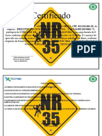 Certificado de conclusão de curso NR-35