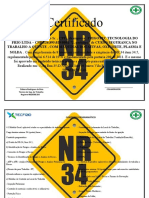 Certificado NR 34
