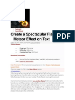 Create a Spectacular Flaming Meteor Effect on Text