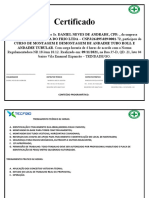Certificado NR 18 MONTAGEM E DESMONTAGEM DE ANDAIME