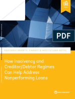 How Insolvency and Creditor Debtor Regimes Can Help Address Nonperforming Loans