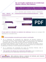 Alteração de endereço para produtos fixos