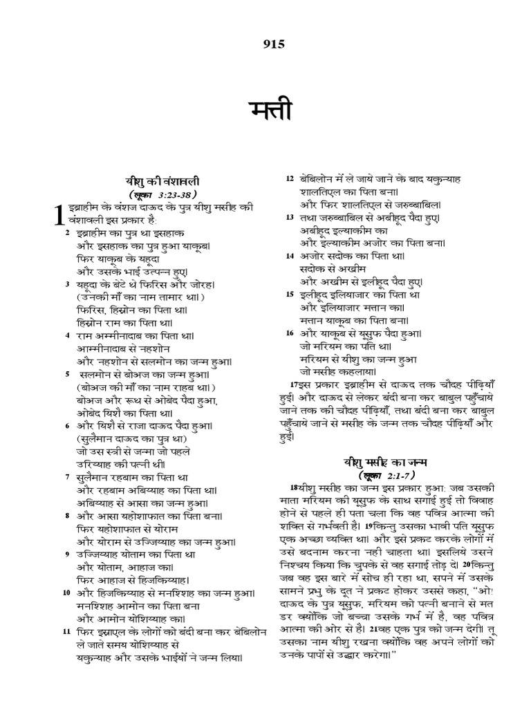 Hindi Bible 90 New Testament PDF