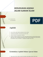 Kedudukan Aqidah