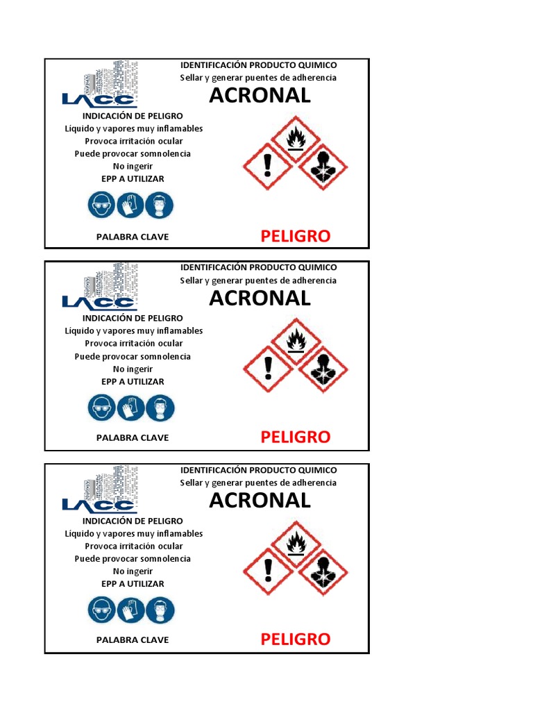ROTULOS | PDF | Química | Seguridad y salud ocupacional