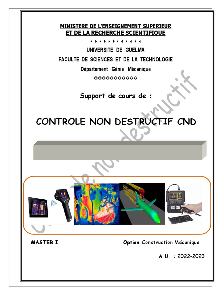 Cours de Contrôle Non Destructif CND | PDF | Contrôle non destructif ...