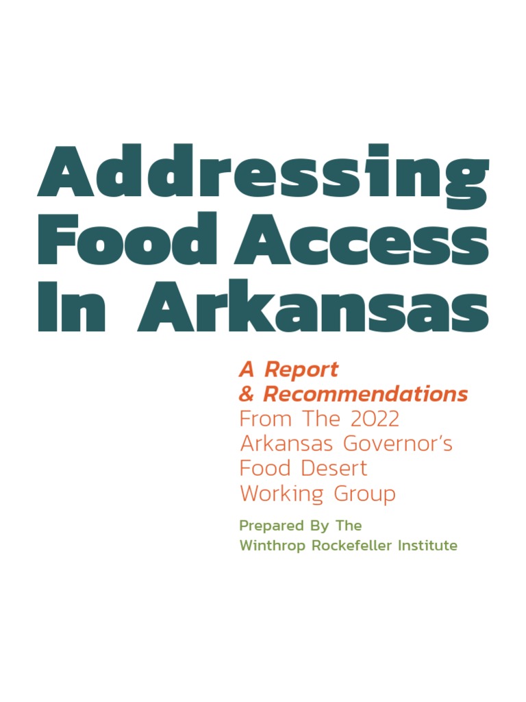 Addressing Food Access in Arkansas PDF Supplemental Nutrition