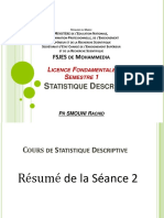 Résumé Cours de Statistique S1 LF Séance 2 2020