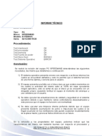 Informe Tecnico Equipo CONSTRUCTORA