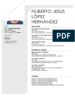 Filiberto Jesus López Hernández: Perfil