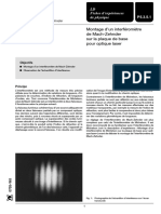 Optique: Montage D'un Interféromètre de Mach-Zehnder Sur La Plaque de Base Pour Optique Laser