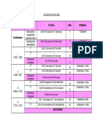 Calendarización 2022