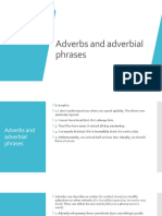 Adverbs and Adverbial Phrases