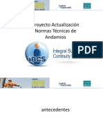 Proyecto Actualización Normas Técnicas de Andamios