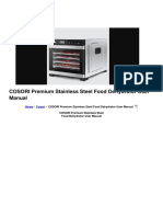 Premium Stainless Steel Food Dehydrator Manual