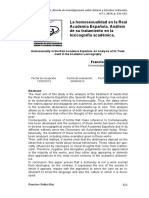 La Homosexualidad en La Real Academia Española.