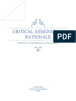 COM525 Critical Assignment Rationale