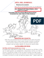 Hojita Del Domingo: Comunidad Señor de La Divina Misericordia de El Faro Comunidad San Judas Tadeo de Villas Andalucía