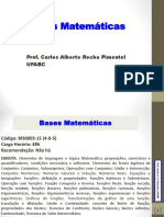 1 - Bases Matemáticas I - Ementa - Versão 1