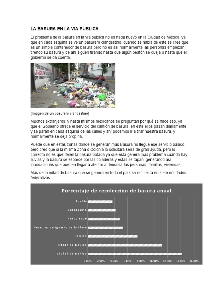 Basura en la Vía Pública en CDMX | PDF | Residuos | Cuestiones ambientales