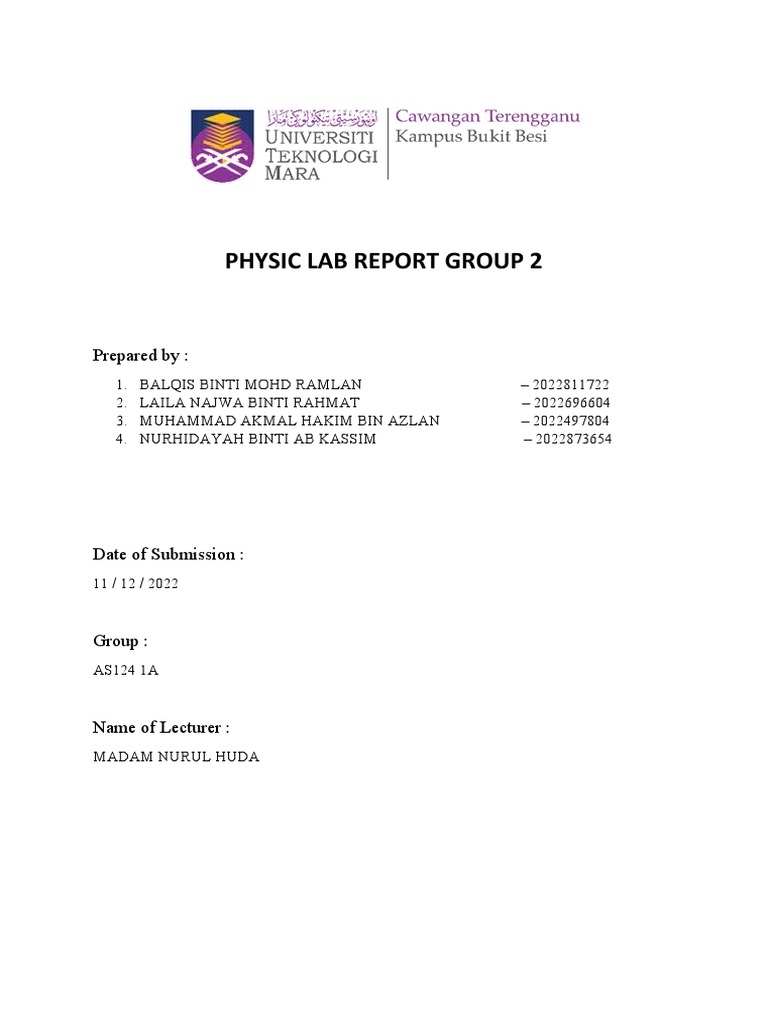 Physic Lab Report Group 2 | PDF | Buoyancy | Heat