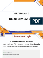 Pertemuan 7: Login Form Dan Crud