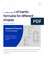 Moment of Inertia Formulas For Different Shapes Structural Basics