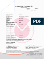 Calibración presión manómetro