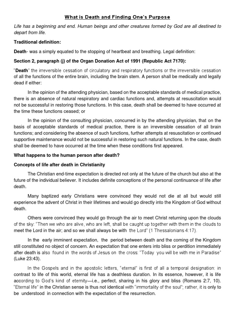 What Is Death In Bible Verse