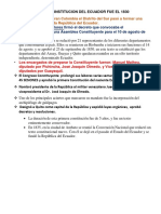 El Gral. Juan José Flores Firmó El Decreto Que Convocaba El Establecimiento de Una Asamblea Constituyente para El 10 de Agosto de 1830