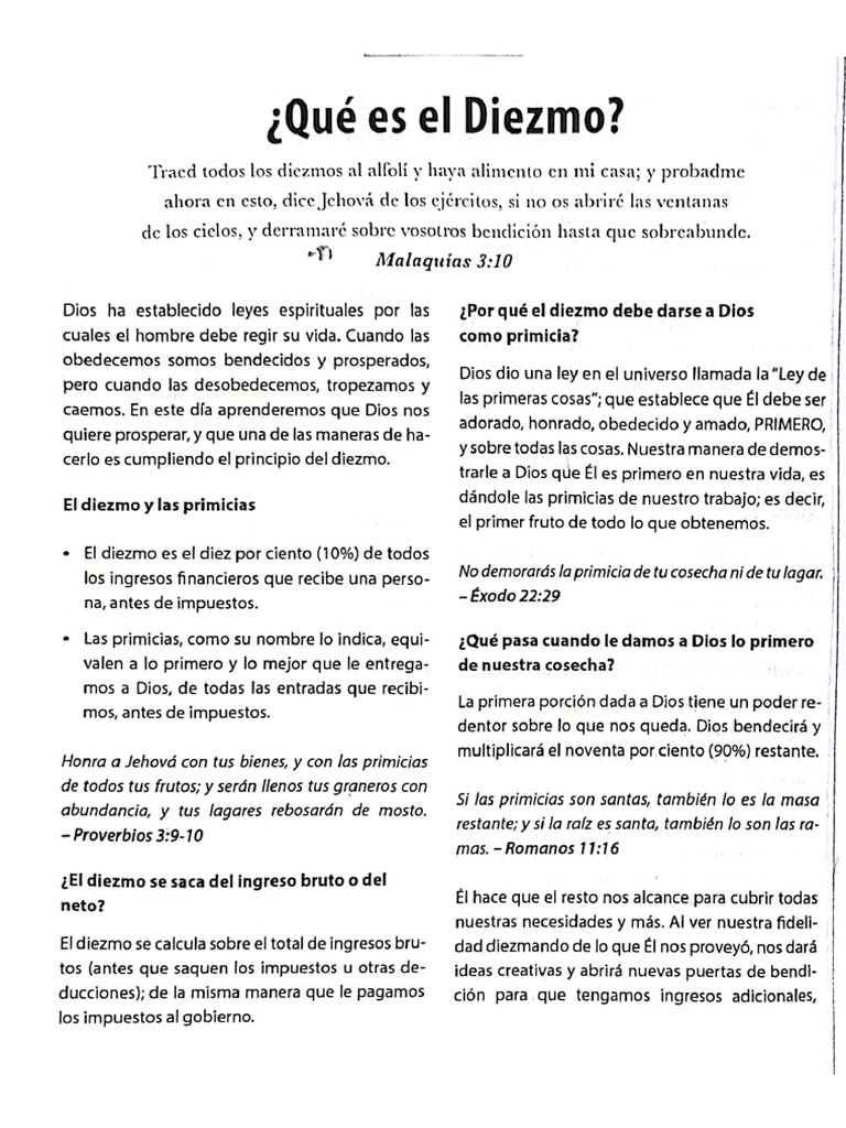 QUE ES EL DIEZMO Nov2022 | PDF