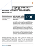 Targeted Immunotherapy Against Distinct Cancer-Associated Fibroblasts Overcomes Treatment Resistance in Refractory HER2 + Breast Tumors