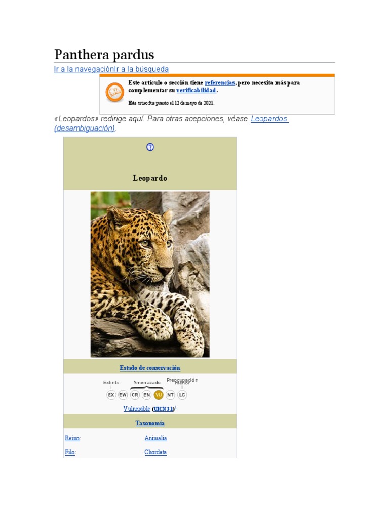 Panthera Pardus PDF