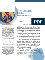 November 20 Sunday Mass Gospel Reflection
