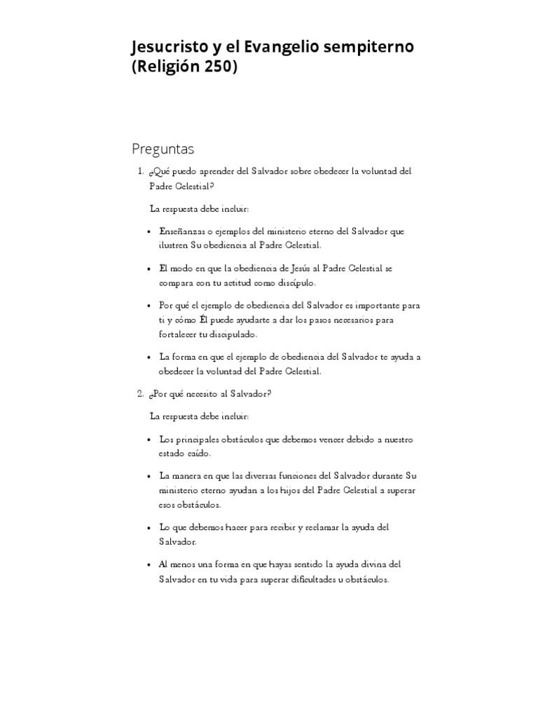 Preguntas sobre la salvación en el examen | PDF | Jesús | Salvación