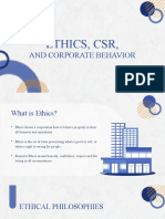 Ethics CSR Corporate Behavior
