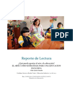 Reporte de Lectura Que Aporta El Arte A La Educacion Inclusiva