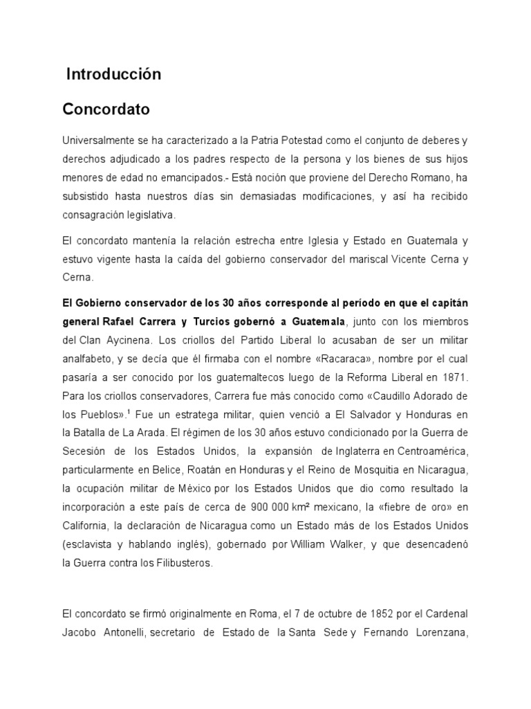 Concordato | PDF | Guatemala | Iglesia Católica