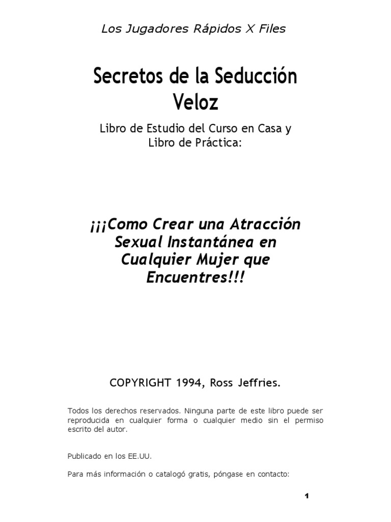 Ross Jeffries Pdf Amor Lujuria