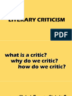 LESSON 2 Introduction To Literary Criticism