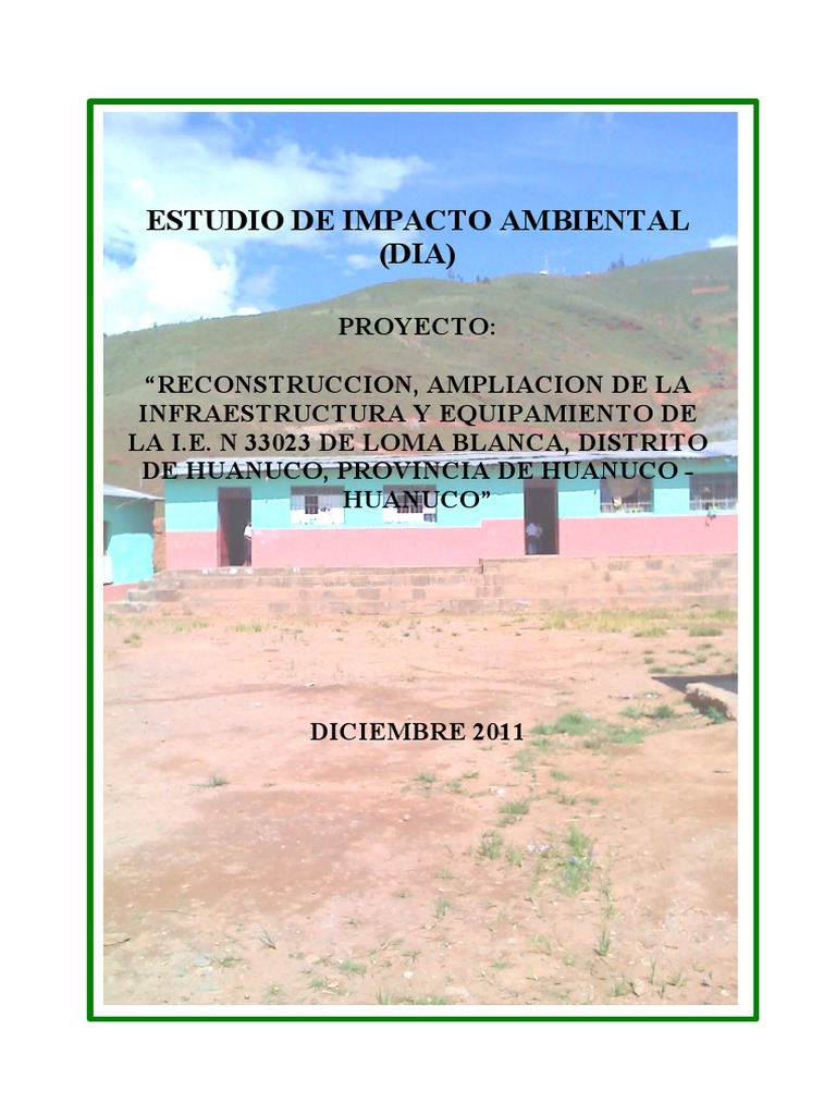 Caratula Estudio de Impacto Ambiental | PDF