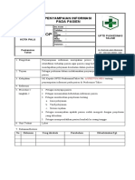 Sop Penyampaian Informasi Pada Pasien