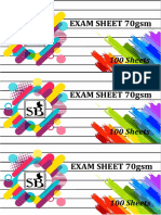 Exam Sheet 70gsm 100 Sheets