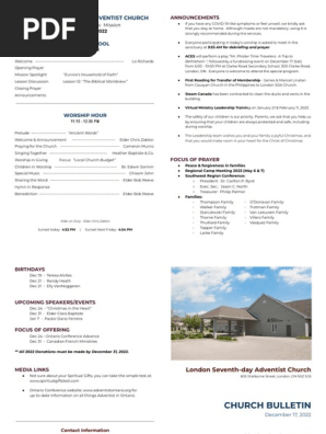 church bulletin - december 17 2022