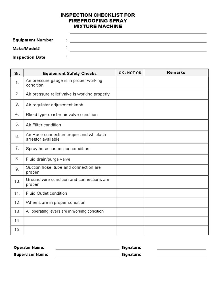 fireproofing-spray-mixture-machine-checklist-pdf